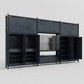 M222 Modular Work Bench - H3100mm x W5640mm | Laminate WBT | Dark Grey