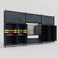 M222 Modular Work Bench - H3100mm x W5640mm | Laminate WBT | Dark Grey