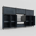 M222 Modular Work Bench - H3100mm x W5640mm | Laminate WBT | Dark Grey