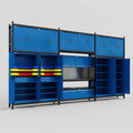 M222 Modular Work Bench - H3100mm x W5640mm | Laminate WBT | Blue