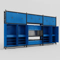 M222 Modular Work Bench - H3100mm x W5640mm | Laminate WBT | Blue