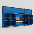 M222 Modular Work Bench - H3100mm x W5640mm | Laminate WBT | Blue