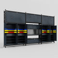 M222 Modular Work Bench - H3100mm x W5640mm | Laminate WBT | Dark Grey
