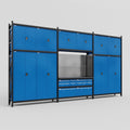 M222 Modular Work Bench - H3100mm x W5640mm | Laminate WBT | Blue