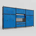 M222 Modular Work Bench - H3100mm x W5640mm | Laminate WBT | Blue
