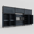 M222 Modular Work Bench - H3100mm x W5640mm | Laminate WBT | Dark Grey
