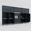 M222 Modular Work Bench - H3100mm x W5640mm | Laminate WBT | Dark Grey