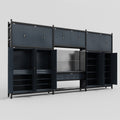 M222 Modular Work Bench - H3100mm x W5640mm | Laminate WBT | Dark Grey