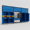M222 Modular Work Bench - H3100mm x W5640mm | Laminate WBT | Blue