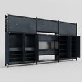 M222 Modular Work Bench - H3100mm x W5640mm | Laminate WBT | Dark Grey