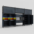 M222 Modular Work Bench - H3100mm x W5640mm | Laminate WBT | Dark Grey