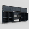 M222 Modular Work Bench - H3100mm x W5640mm | Laminate WBT | Dark Grey