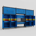 M222 Modular Work Bench - H3100mm x W5640mm | Laminate WBT | Blue