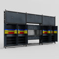 M222 Modular Work Bench - H3100mm x W5640mm | Laminate WBT | Dark Grey