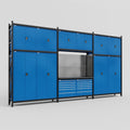 M222 Modular Work Bench - H3100mm x W5640mm | Laminate WBT | Blue
