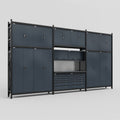 M222 Modular Work Bench - H3100mm x W5640mm | Laminate WBT | Dark Grey