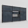 M222 Modular Work Bench - H3100mm x W5640mm | Laminate WBT | Dark Grey