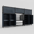 M222 Modular Work Bench - H3100mm x W5640mm | Laminate WBT | Dark Grey