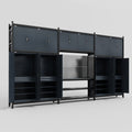 M222 Modular Work Bench - H3100mm x W5640mm | Laminate WBT | Dark Grey