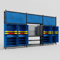 M222 Modular Work Bench - H3100mm x W5640mm | Laminate WBT | Blue