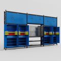 M222 Modular Work Bench - H3100mm x W5640mm | Laminate WBT | Blue