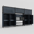 M222 Modular Work Bench - H3100mm x W5640mm | Laminate WBT | Dark Grey