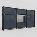 M222 Modular Work Bench - H3100mm x W5640mm | MDF WBT | Dark Grey