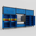 M222 Modular Work Bench - H3100mm x W5640mm | MDF WBT | Blue