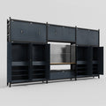 M222 Modular Work Bench - H3100mm x W5640mm | MDF WBT | Dark Grey