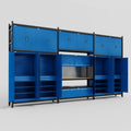 M222 Modular Work Bench - H3100mm x W5640mm | MDF WBT | Blue