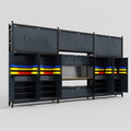 M222 Modular Work Bench - H3100mm x W5640mm | MDF WBT | Dark Grey