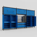 M222 Modular Work Bench - H3100mm x W5640mm | MDF WBT | Blue