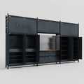 M222 Modular Work Bench - H3100mm x W5640mm | MDF WBT | Dark Grey