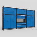 M222 Modular Work Bench - H3100mm x W5640mm | MDF WBT | Blue