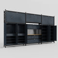 M222 Modular Work Bench - H3100mm x W5640mm | MDF WBT | Dark Grey