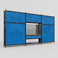 M222 Modular Work Bench - H3100mm x W5640mm | MDF WBT | Blue