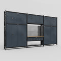 M222 Modular Work Bench - H3100mm x W5640mm | MDF WBT | Dark Grey