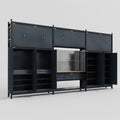 M222 Modular Work Bench - H3100mm x W5640mm | MDF WBT | Dark Grey