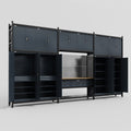 M222 Modular Work Bench - H3100mm x W5640mm | MDF WBT | Dark Grey