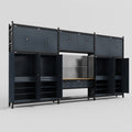 M222 Modular Work Bench - H3100mm x W5640mm | MDF WBT | Dark Grey