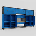 M222 Modular Work Bench - H3100mm x W5640mm | MDF WBT | Blue