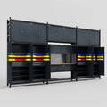 M222 Modular Work Bench - H3100mm x W5640mm | MDF WBT | Dark Grey