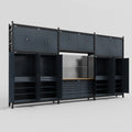 M222 Modular Work Bench - H3100mm x W5640mm | MDF WBT | Dark Grey
