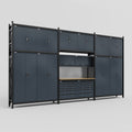 M222 Modular Work Bench - H3100mm x W5640mm | MDF WBT | Dark Grey