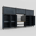 M222 Modular Work Bench - H3100mm x W5640mm | MDF WBT | Dark Grey
