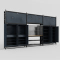 M222 Modular Work Bench - H3100mm x W5640mm | MDF WBT | Dark Grey