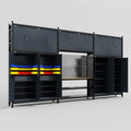 M222 Modular Work Bench - H3100mm x W5640mm | MDF WBT | Dark Grey