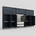 M222 Modular Work Bench - H3100mm x W5640mm | MDF WBT | Dark Grey