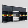 M222 Modular Work Bench - H3100mm x W5640mm | MDF WBT | Dark Grey