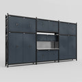 M222 Modular Work Bench - H3100mm x W5640mm | Stainless WBT | Dark Grey